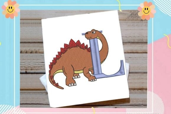 Dinosaur Monogram Alphabet Letter L Review