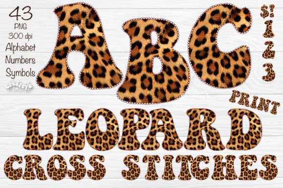 Leopard Alphabet PNG Cross Stitches Png Review