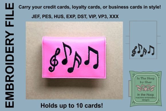 Music Notes Credit Card Wallet