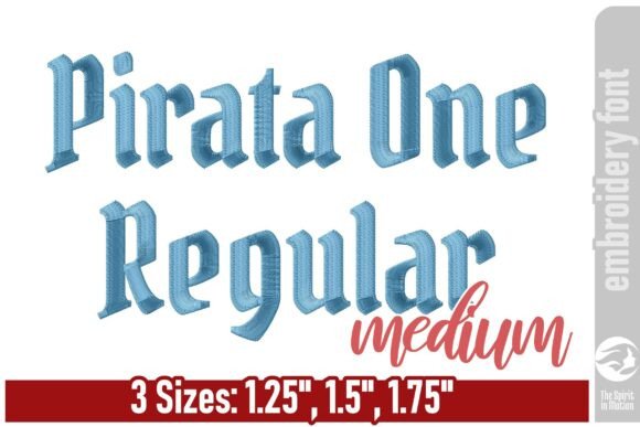 Pirata One Blackletter Font Review for Embroidery Sellers