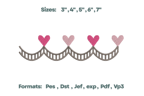 Railway Scallop Heart Valentine Border Review